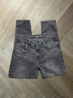 Lauren Ralph Lauren Slim Straight Jeans Womens 8 Black Wash Denim Classic Preppy